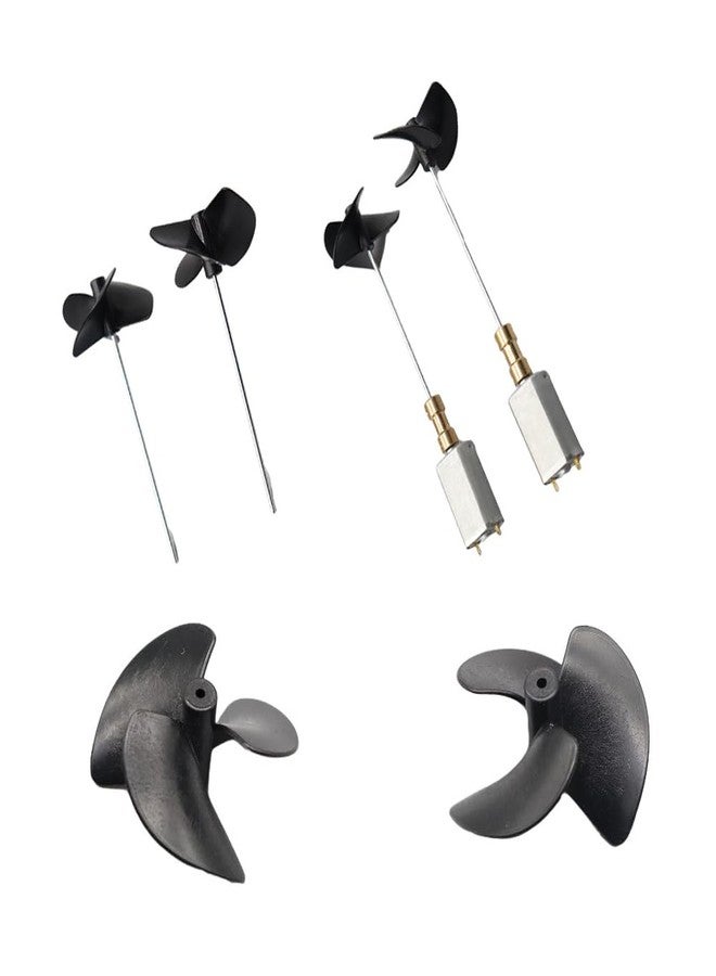 URIMPAVIDO 10PCS RC Boat Propeller 3-Blades Nylon Positive and Reverse Propeller for RC Boat Ship DIY Model Toy Parts (2x36mm Black) - Image 3